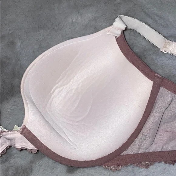 Victoria's Secret Dream Angels Push-Up Dusty Rose Cream Lace Bra 38D - Picture 6 of 7